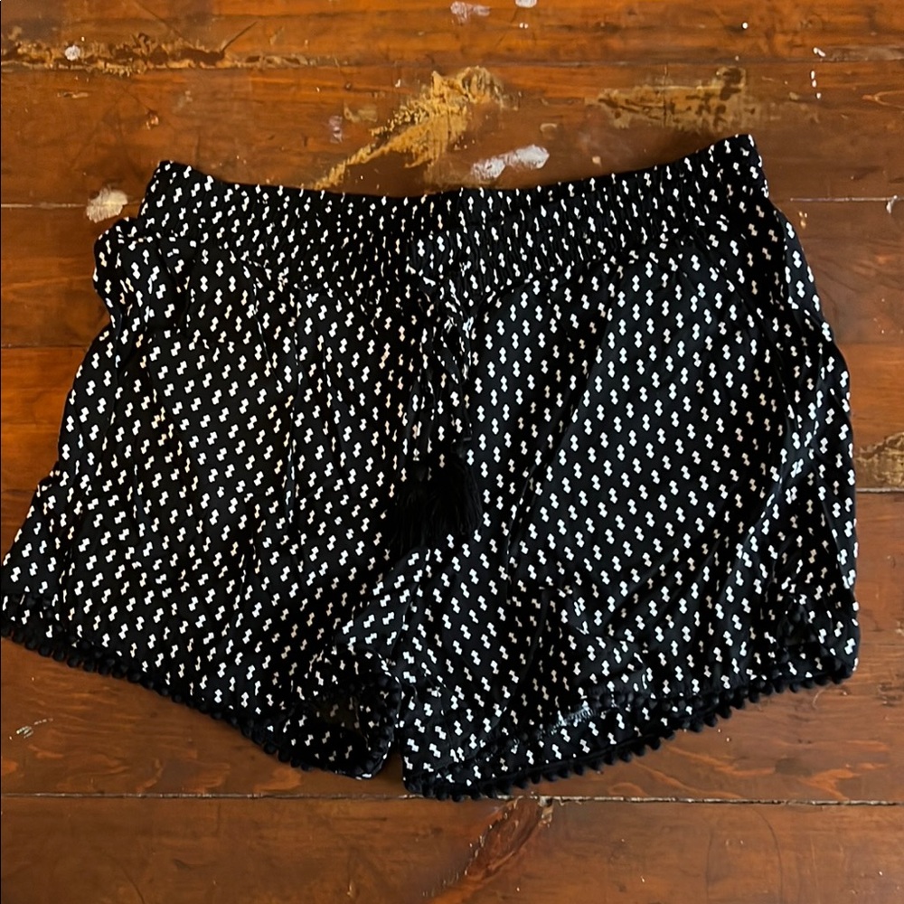 a.n.a High Waist Black and White Shorts